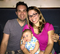 Saint-Leo-University-Online-Degree image of Rachel, husband, and infant