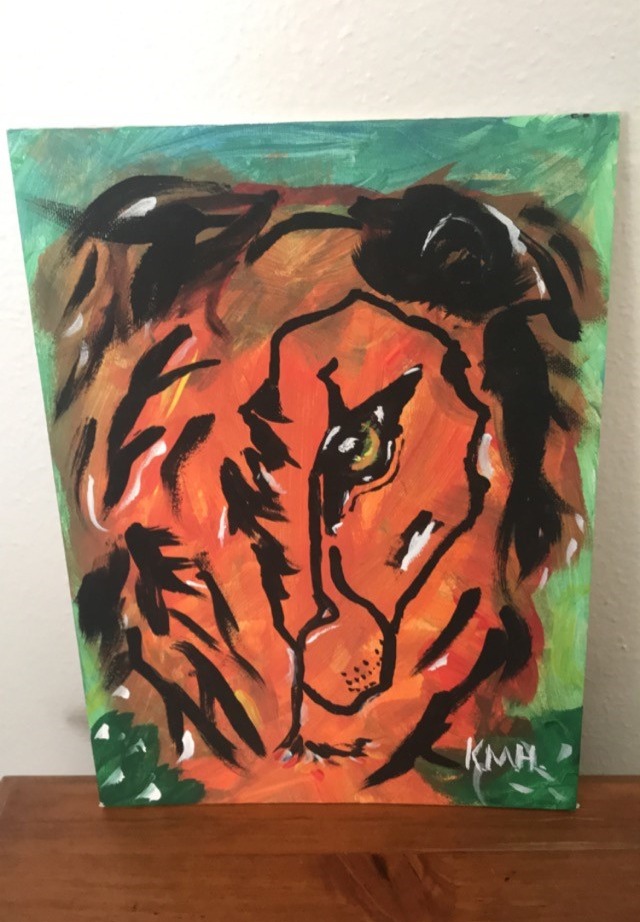 Kylie-Hamacher-lion-painting